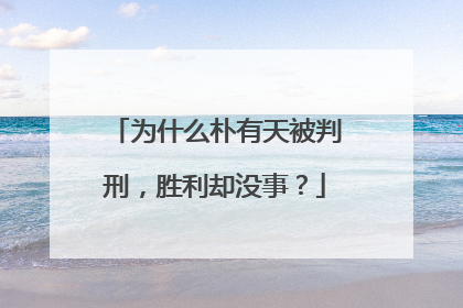 为什么朴有天被判刑，胜利却没事？