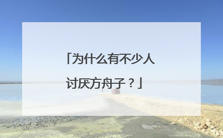 为什么有不少人讨厌方舟子？