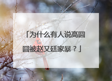 为什么有人说高圆圆被赵又廷家暴？