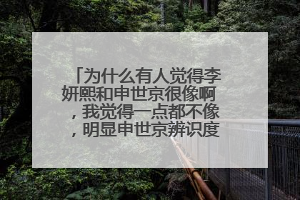 为什么有人觉得李妍熙和申世京很像啊，我觉得一点都不像，明显申世京辨识度更高，更漂亮啊