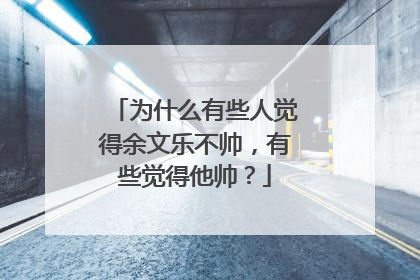 为什么有些人觉得余文乐不帅，有些觉得他帅？