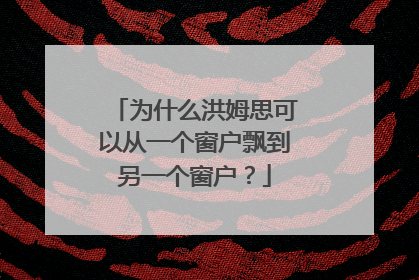 为什么洪姆思可以从一个窗户飘到另一个窗户？