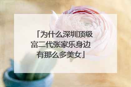 为什么深圳顶级富二代张家乐身边有那么多美女