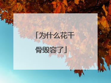 为什么花千骨毁容了