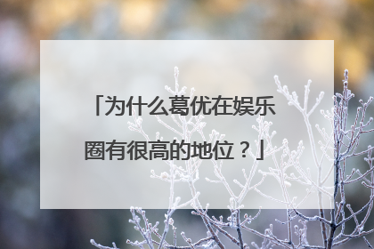 为什么葛优在娱乐圈有很高的地位？
