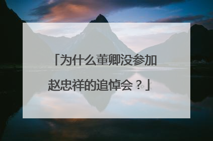 为什么董卿没参加赵忠祥的追悼会？