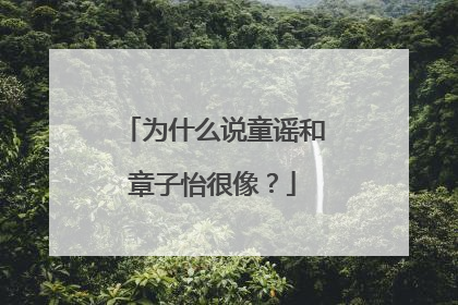 为什么说童谣和章子怡很像？