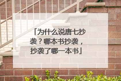 为什么说唐七抄袭？哪本书抄袭，抄袭了哪一本书