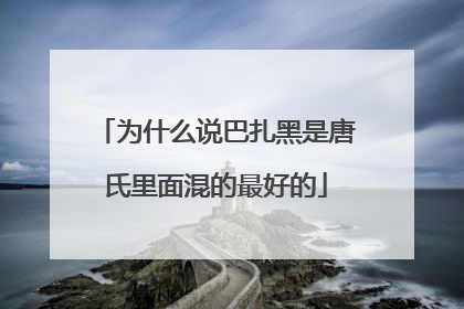 为什么说巴扎黑是唐氏里面混的最好的
