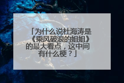 为什么说杜海涛是《乘风破浪的姐姐》的最大看点,这中间有什么梗?