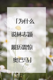 为什么说林志颖履历震惊奥巴马