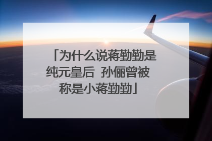 为什么说蒋勤勤是纯元皇后 孙俪曾被称是小蒋勤勤