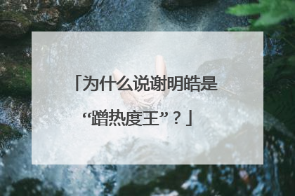 为什么说谢明皓是“蹭热度王”？