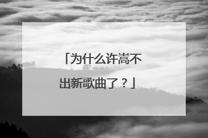 为什么许嵩不出新歌曲了?