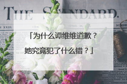 为什么谭维维道歉？她究竟犯了什么错？