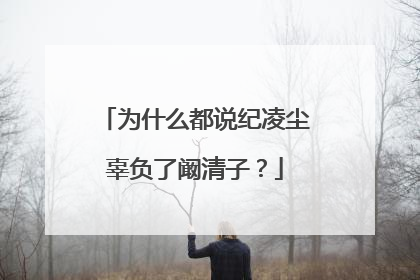 为什么都说纪凌尘辜负了阚清子?