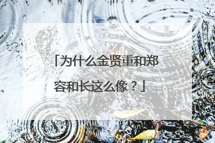 为什么金贤重和郑容和长这么像?
