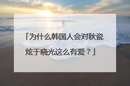 为什么韩国人会对秋瓷炫于晓光这么有爱？