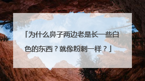 为什么鼻子两边老是长一些白色的东西?就像粉刺一样?