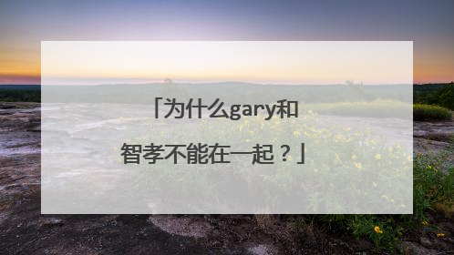 为什么gary和智孝不能在一起？