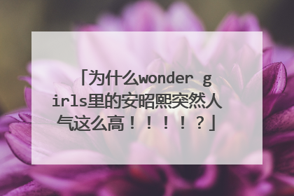 为什么wonder girls里的安昭熙突然人气这么高！！！！？