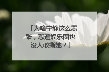 为啥宁静这么嚣张,怼遍娱乐圈也没人敢撕她?
