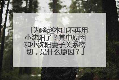 为啥赵本山不再用小沈阳了?其中原因和小沈阳妻子关系密切,是什么原因?