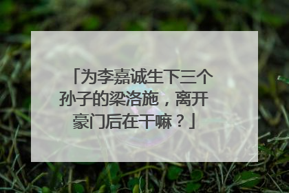 为李嘉诚生下三个孙子的梁洛施，离开豪门后在干嘛？