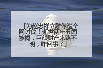 为赵忠祥立雕像遭全网讨伐！逝世两年丑闻被揭，巨额财产来路不明，咋回事？
