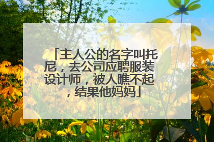 主人公的名字叫托尼，去公司应聘服装设计师，被人瞧不起，结果他妈妈