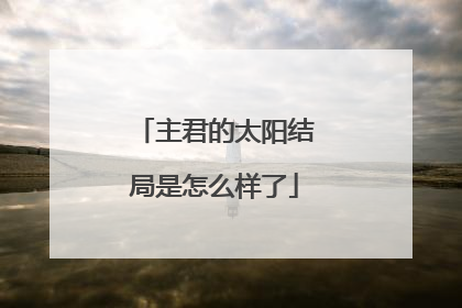 主君的太阳结局是怎么样了