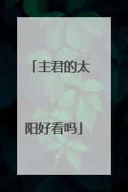 主君的太阳好看吗