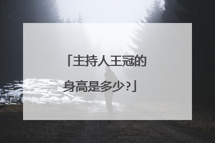 主持人王冠的身高是多少?