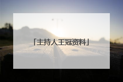 主持人王冠资料