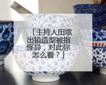 主持人田歌出镜造型被指怪异,对此你怎么看?