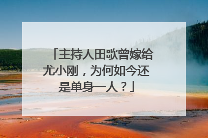 主持人田歌曾嫁给尤小刚,为何如今还是单身一人?