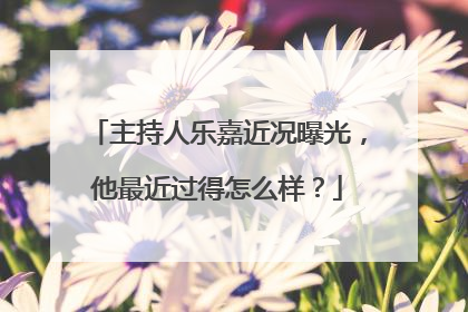 主持人乐嘉近况曝光，他最近过得怎么样？