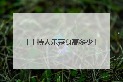 主持人乐嘉身高多少