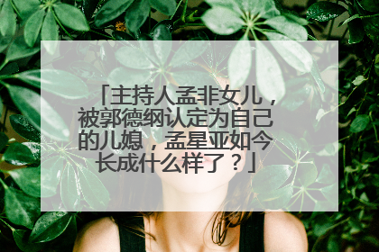 主持人孟非女儿，被郭德纲认定为自己的儿媳，孟星亚如今长成什么样了？