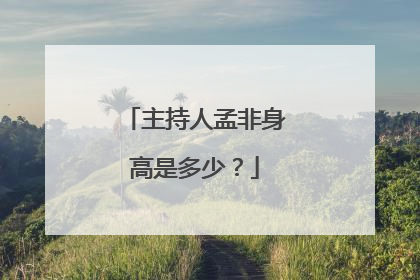主持人孟非身高是多少?
