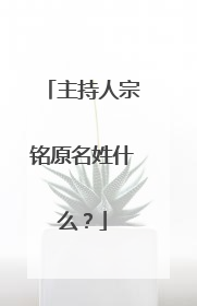 主持人宗铭原名姓什么?