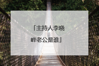 主持人李晓峰老公是谁