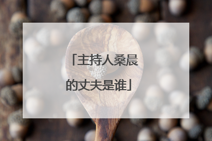 主持人桑晨的丈夫是谁