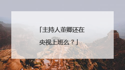 主持人董卿还在央视上班么？