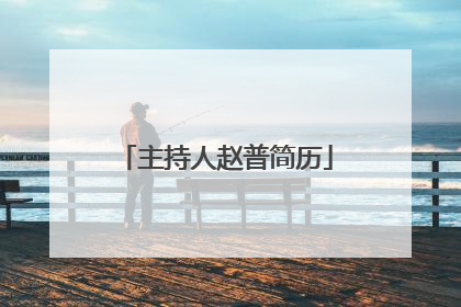 主持人赵普简历