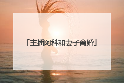主播阿科和妻子离婚