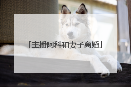 主播阿科和妻子离婚