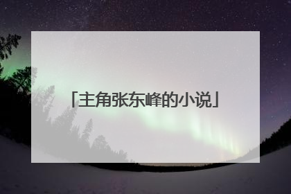 主角张东峰的小说