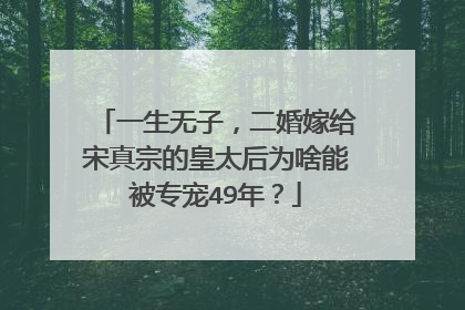 一生无子，二婚嫁给宋真宗的皇太后为啥能被专宠49年？