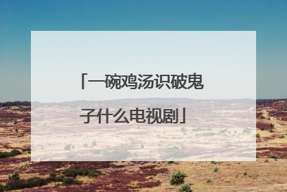 一碗鸡汤识破鬼子什么电视剧